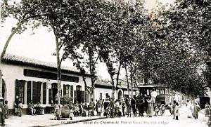 2328- Duperre - Hotel du Chemin de fer et Grande Rue cote Alger
